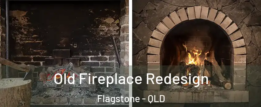 Old Fireplace Redesign Flagstone - QLD